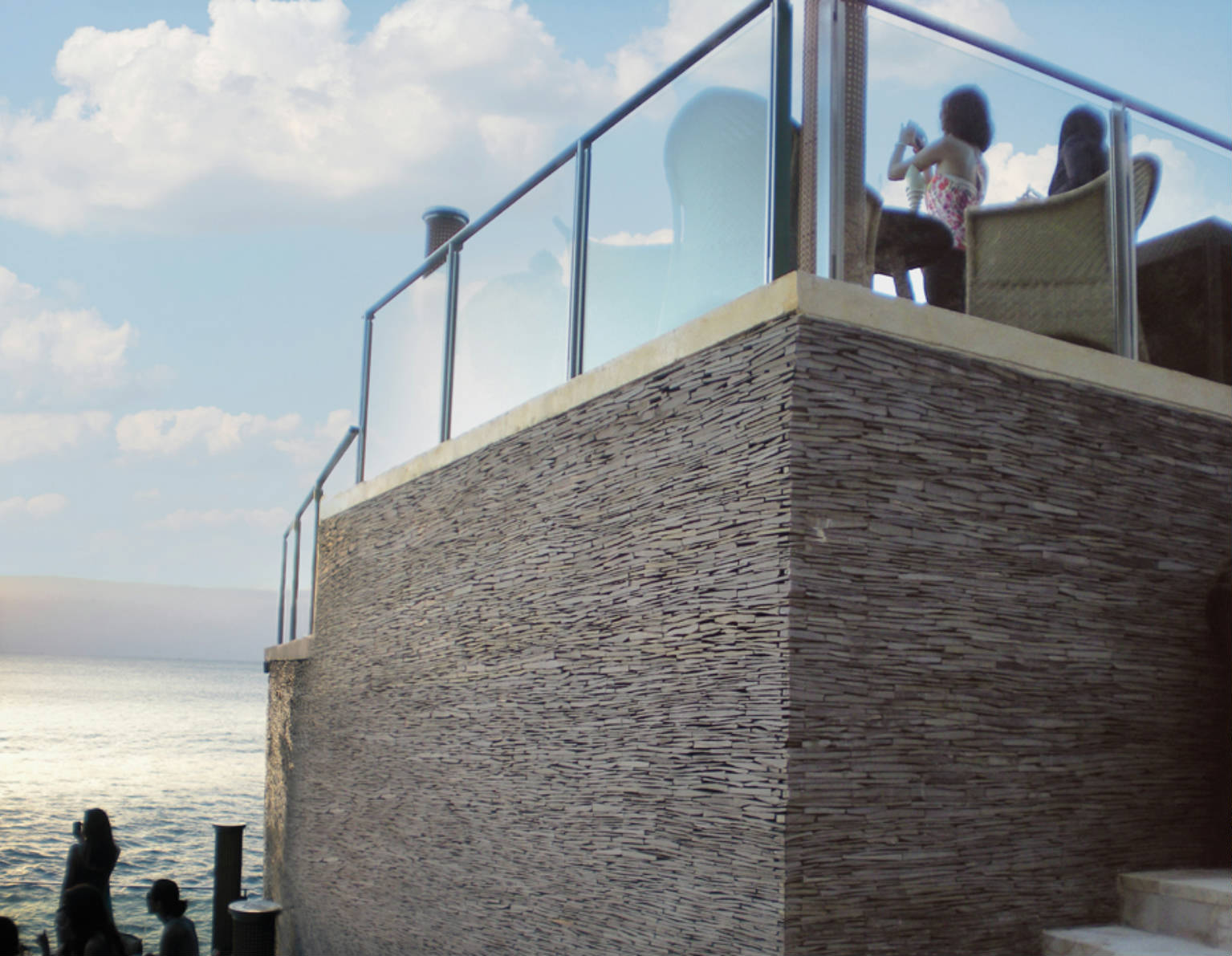 Grey Sliced Slate Interlocking Mosaic | Revere Tile Company