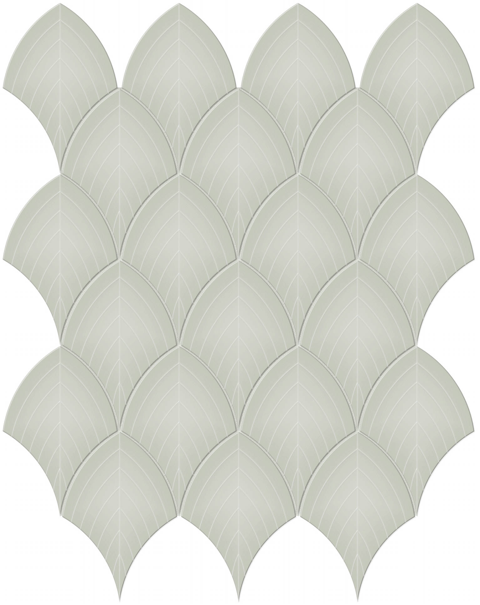 Soft Sage Glossy Scallop Mosaic | Revere Tile Company