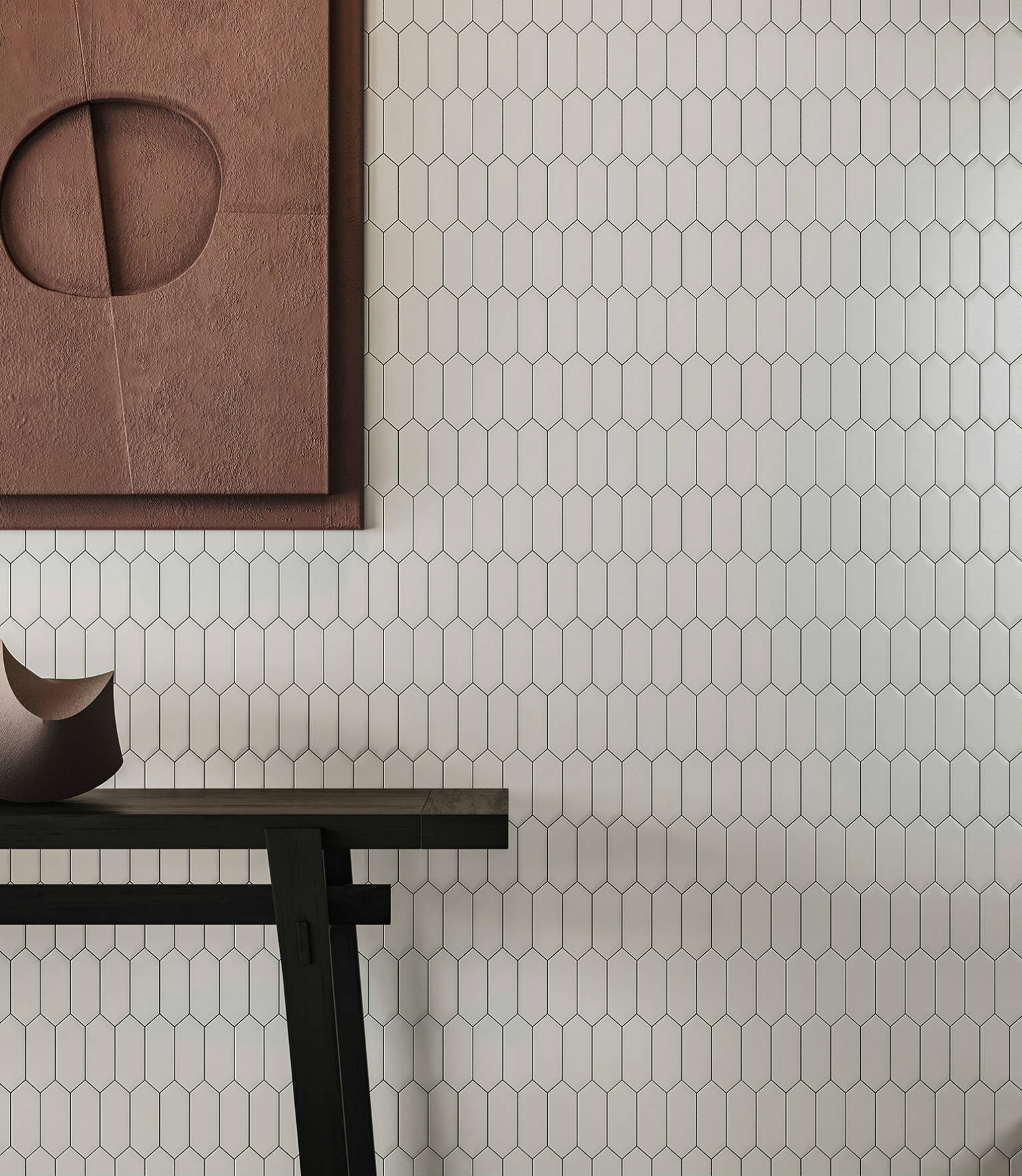 Traditions Vintage Grey Matte 2x5 Picket Mosaic 2 | Revere Tile Company
