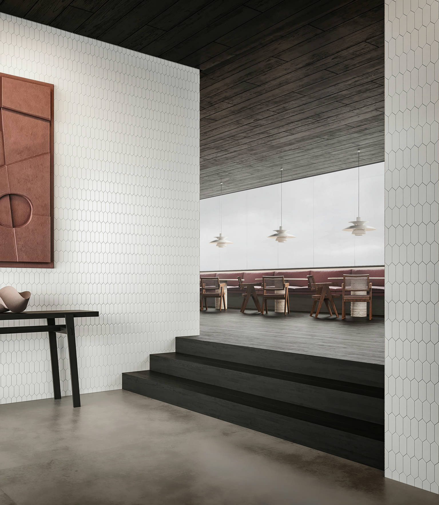 Traditions Vintage Grey Matte 2x5 Picket Mosaic | Revere Tile Company